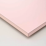 テーブル天板 メラミン化粧板共巻き 単色アクセントカラー